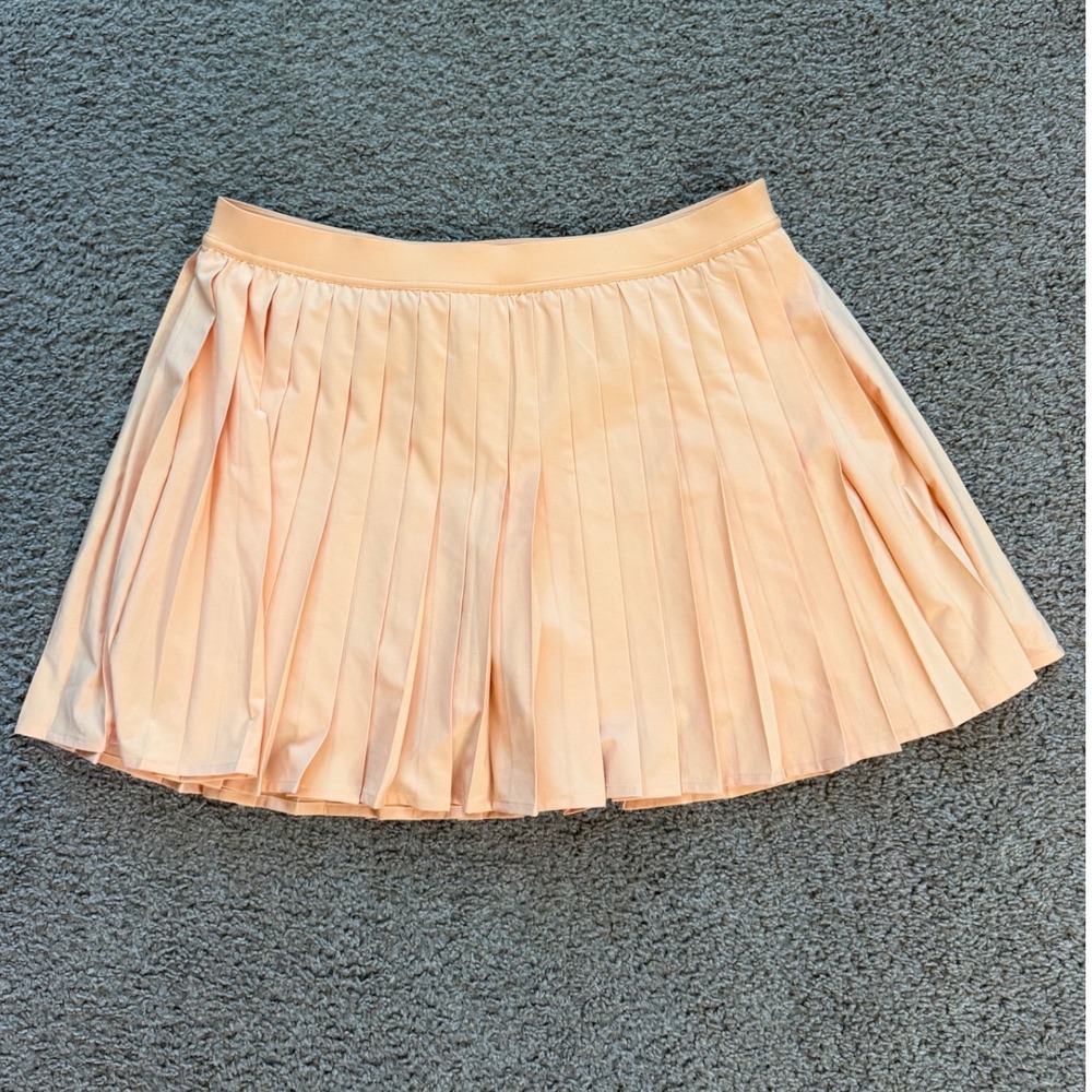 Lululemon High Rise long Pleated Tennis Skirt Rock Melon Skort Size 14 LW8ARBT
